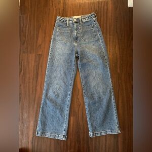 Just Black Denim Wide Leg Marine Jeans Size 24